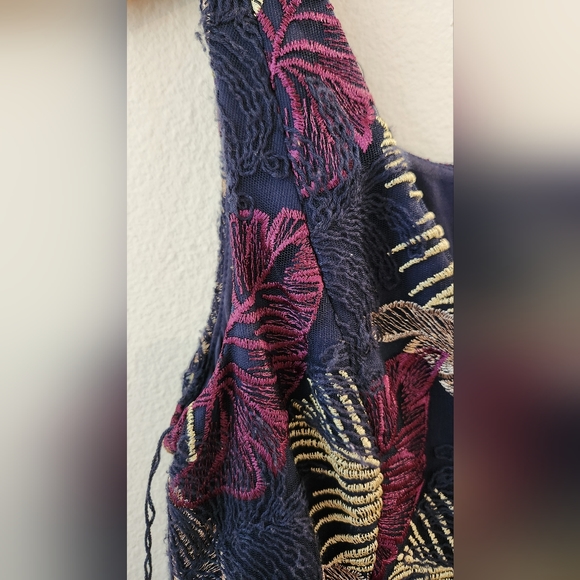 Aidan Mattox Dress Women's Printed V-Neck Sleeveless Asymmetric High-Low Size‎ 6 - Picture 4 of 15